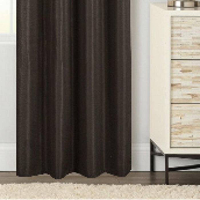 RT Designer Collection Gibson Luxurious Decorative Grommet Curtain Panel 54" x 90" Chocolate