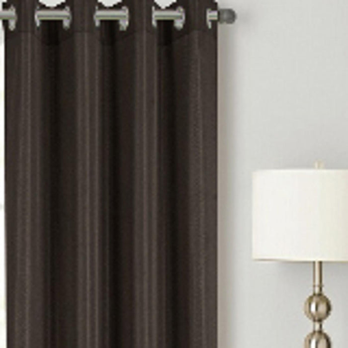 RT Designer Collection Gibson Luxurious Decorative Grommet Curtain Panel 54" x 90" Chocolate
