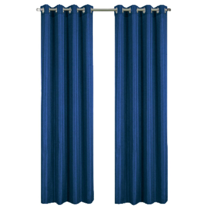 RT Designer Collection Gibson Luxurious Decorative Grommet Curtain Panel 54" x 90" Navy