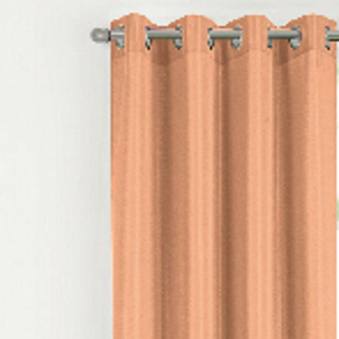 RT Designer Collection Gibson Luxurious Decorative Grommet Curtain Panel 54" x 90" Peach