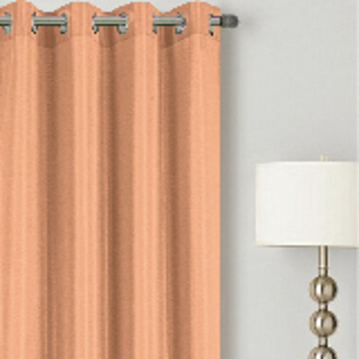 RT Designer Collection Gibson Luxurious Decorative Grommet Curtain Panel 54" x 90" Peach