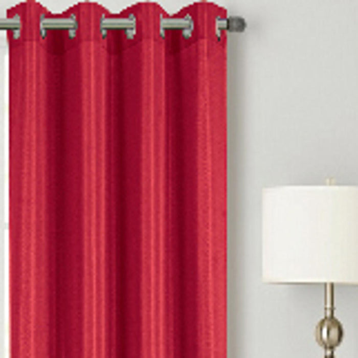 RT Designer Collection Gibson Luxurious Decorative Grommet Curtain Panel 54" x 90" Red