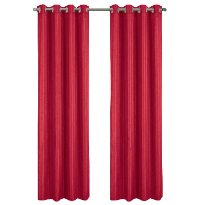 RT Designer Collection Gibson Luxurious Decorative Grommet Curtain Panel 54" x 90" Red