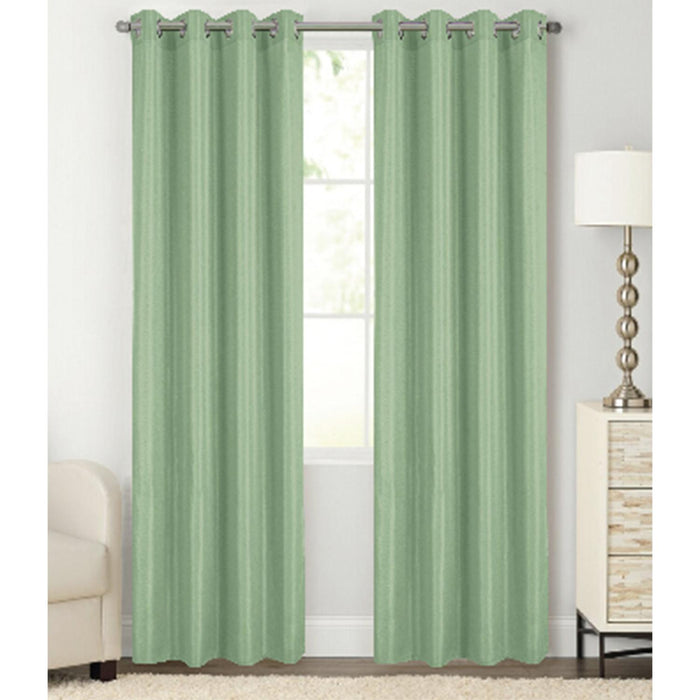 RT Designer Collection Gibson Luxurious Decorative Grommet Curtain Panel 54" x 90" Sage