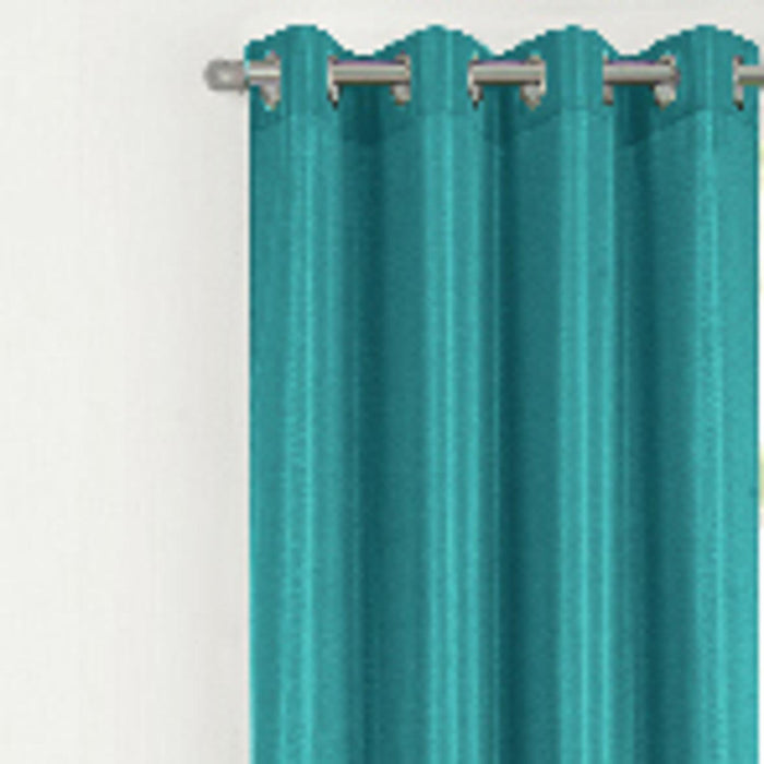 RT Designer Collection Gibson Luxurious Decorative Grommet Curtain Panel 54" x 90" Turq