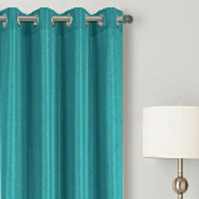 RT Designer Collection Gibson Luxurious Decorative Grommet Curtain Panel 54" x 90" Turq