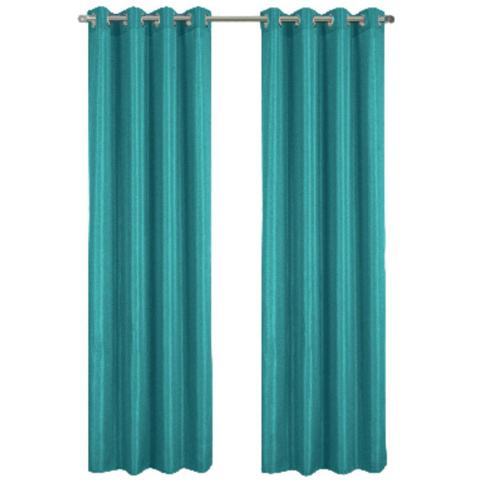 RT Designer Collection Gibson Luxurious Decorative Grommet Curtain Panel 54" x 90" Turq