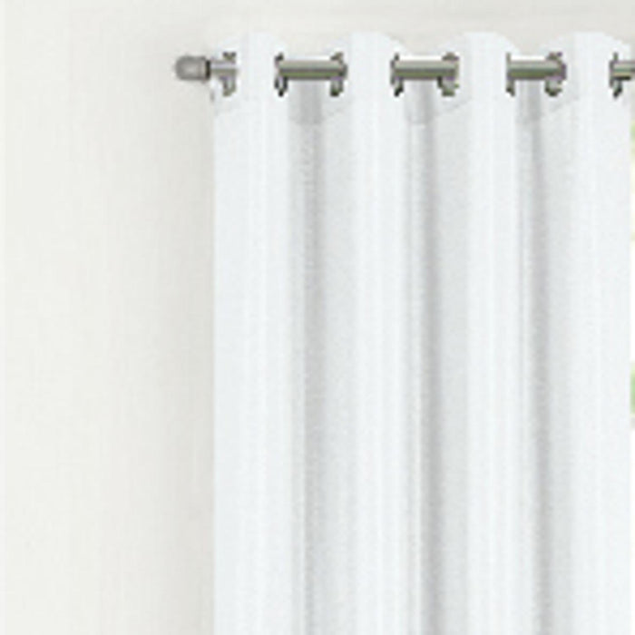 RT Designer Collection Gibson Luxurious Decorative Grommet Curtain Panel 54" x 90" White