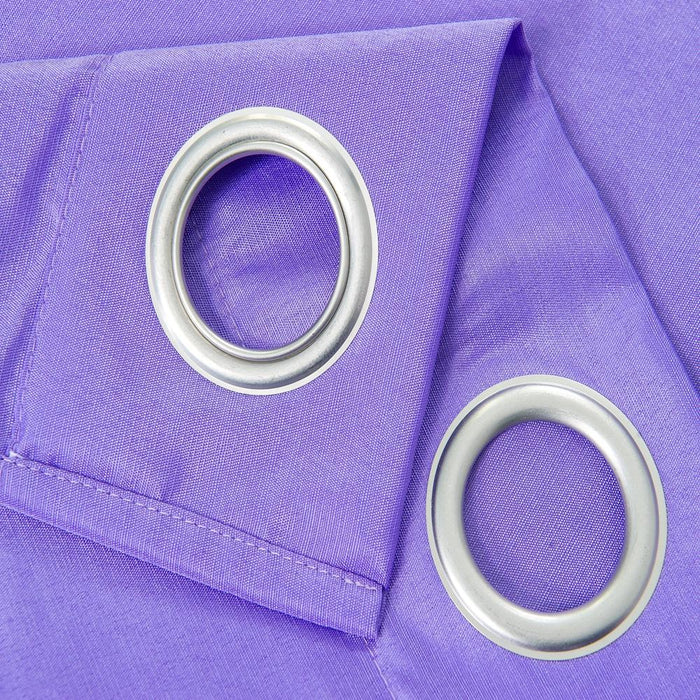 Olivia Gray Gilbert Solid Single Grommet Curtain Panel Pair - 54x84", Lilac