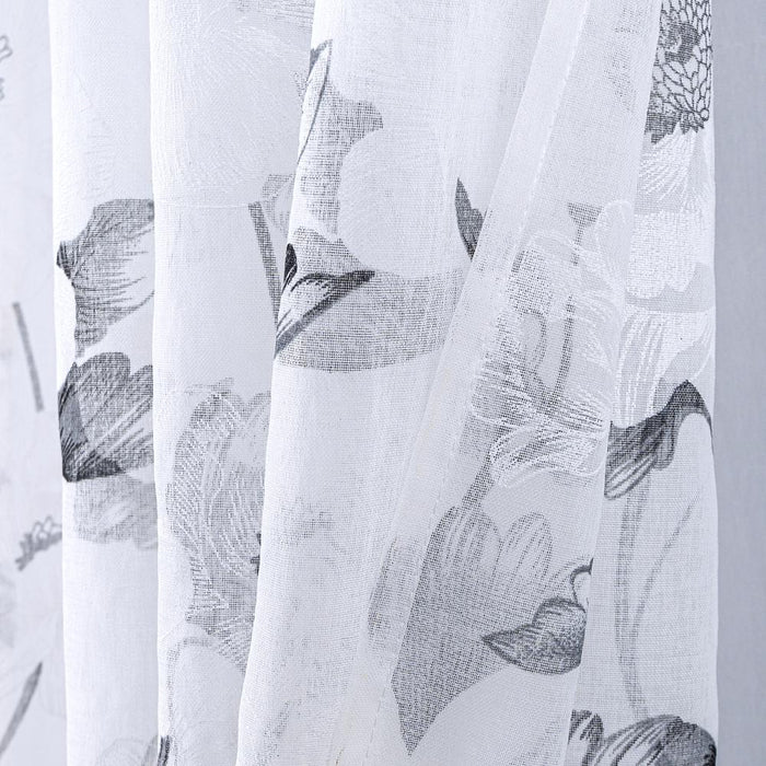 RT Designers Collection Jillian Rubber Doily Grommet Light Filtering Window Curtains for Bedroom 54" x 95"