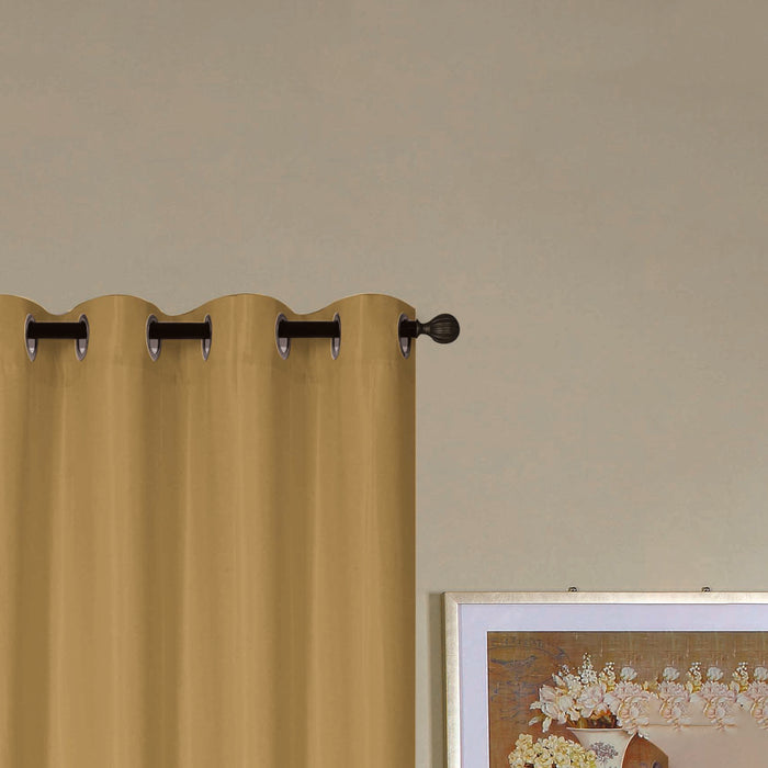RT Designers Collection Kennedy Elegant Design Grommet Curtain Panel Gold