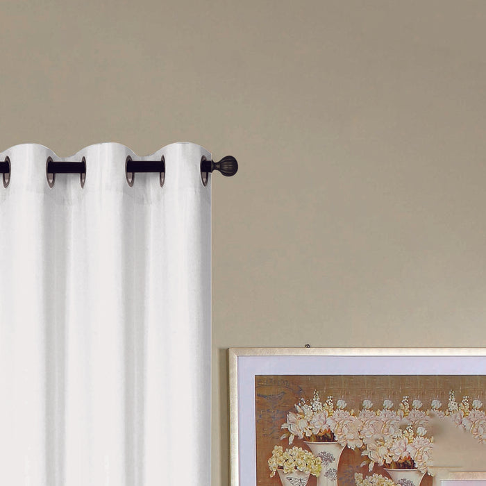 RT Designers Collection Kennedy Room Darkening Grommet Curtain Panel White