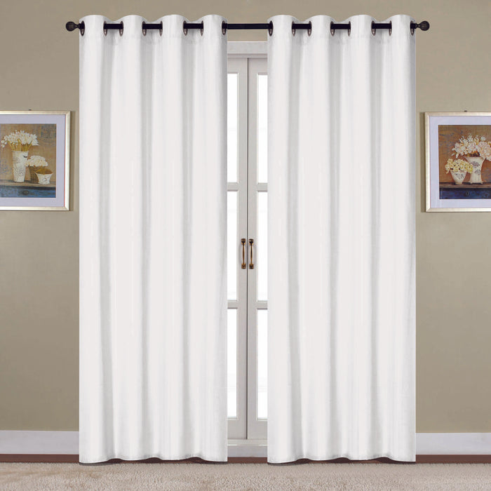 RT Designers Collection Kennedy Room Darkening Grommet Curtain Panel White