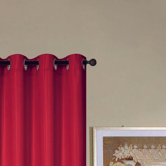RT Designers Collection Kennedy Elegant Design Grommet Curtain Panel Red