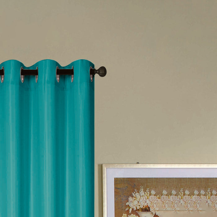 RT Designers Collection Kennedy Elegant Design Grommet Curtain Panel Turquoise