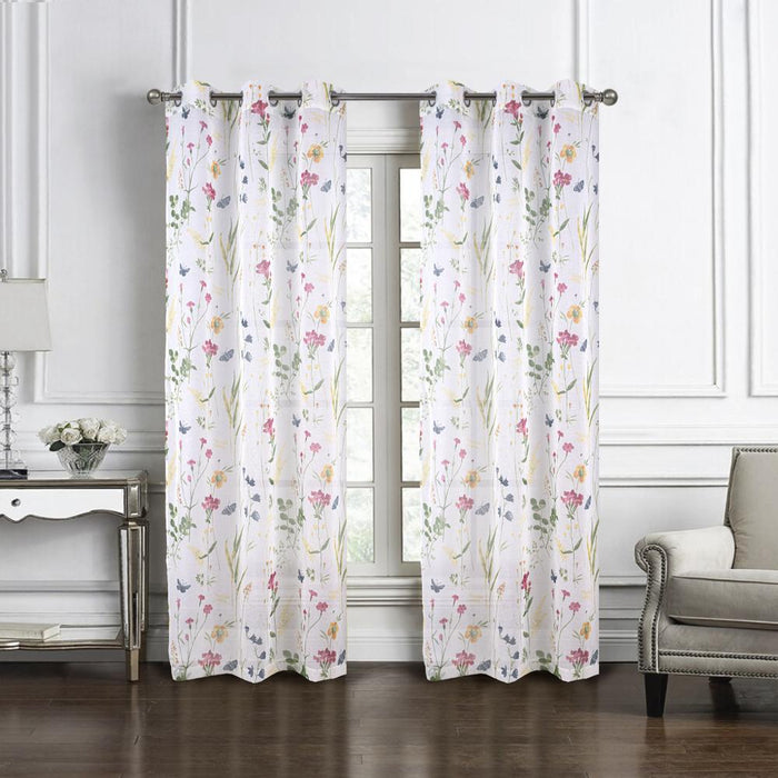 RT Designers Collection Kelce Doily Grommet Light Filtering Window Curtains for Bedroom 54" x 90"