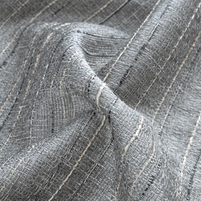 RT Designer Collection Kensington Jacquard Foam Backed Luxurious Decorative Grommet Curtain Panel Grey