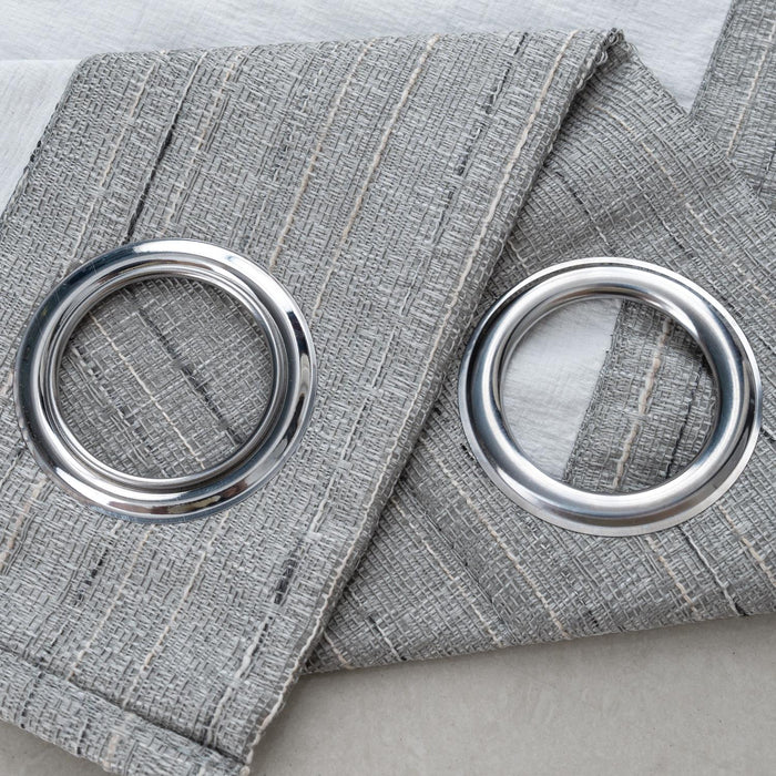 RT Designer Collection Kensington Jacquard Foam Backed Luxurious Decorative Grommet Curtain Panel Grey