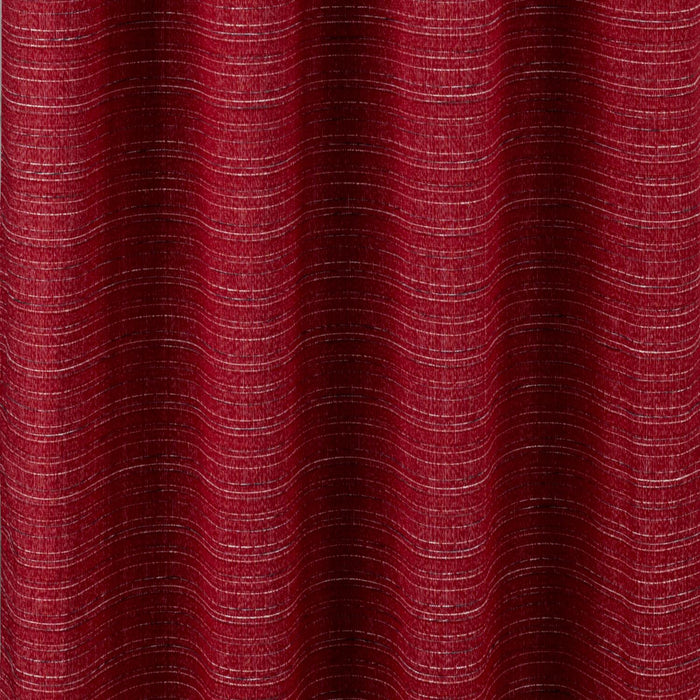 RT Designer Collection Kensington Jacquard Foam Backed Luxurious Decorative Grommet Curtain Panel Red