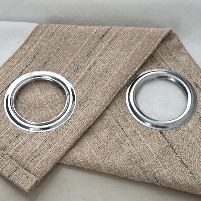 RT Designer Collection Kensington Jacquard Foam Backed Luxurious Decorative Grommet Curtain Panel Taupe