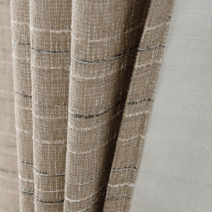 RT Designer Collection Kensington Jacquard Foam Backed Luxurious Decorative Grommet Curtain Panel Taupe