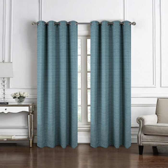 RT Designer Collection Kensington Jacquard Foam Backed Luxurious Decorative Grommet Curtain Panel Wedge
