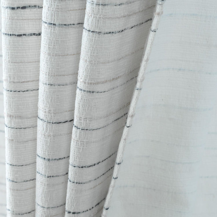 RT Designer Collection Kensington Jacquard Foam Backed Luxurious Decorative Grommet Curtain Panel White