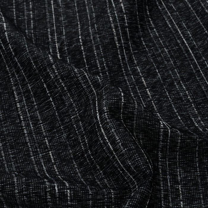 RT Designer Collection Kensington Jacquard Foam Backed Luxurious Decorative Grommet Curtain Panel Black