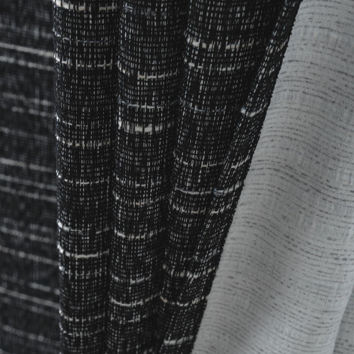 RT Designer Collection Kensington Jacquard Foam Backed Luxurious Decorative Grommet Curtain Panel Black
