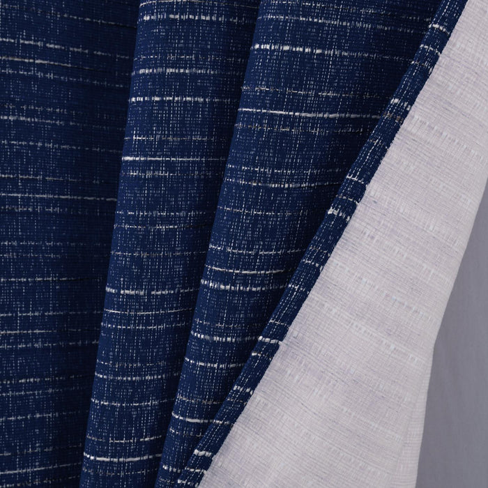 RT Designer Collection Kensington Jacquard Foam Backed Luxurious Decorative Grommet Curtain Panel Navy