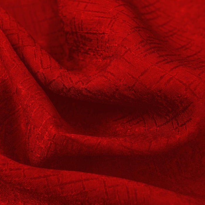 Olivia Gray Lynx Matte Embossed Blackout Grommet Panel - Red