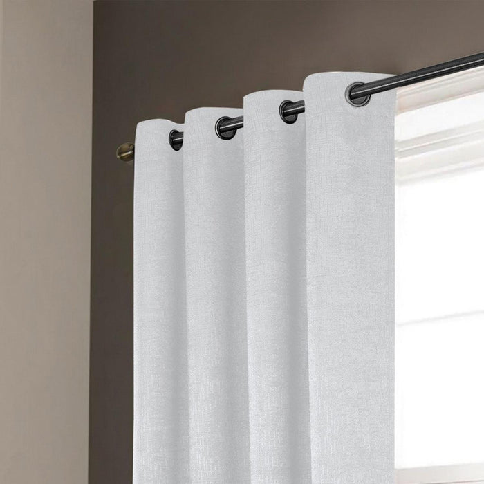 Olivia Gray Lynx Matte Embossed Blackout Grommet Panel - Silver