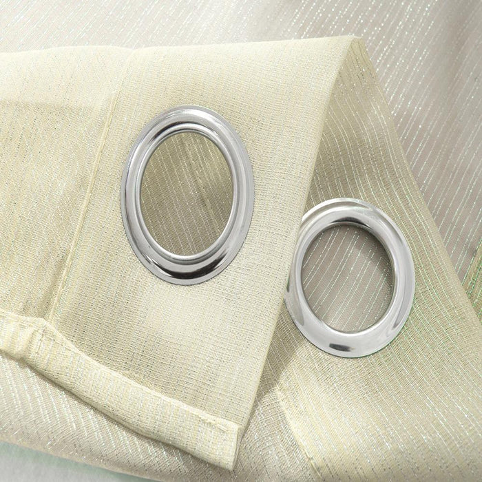 Ramallah Lonnie Grommet Curtain Panel - 54x90", Beige