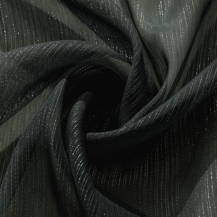 Ramallah Lonnie Grommet Curtain Panel - 54x90", Black