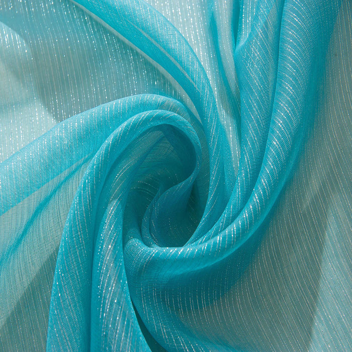 Lonnie 2-Piece Room Darkening Grommet Curtain 38" x 84" Aqua by Rt Designers Collection