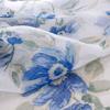 RT Designers Collection Meadow Grommet Metallic Sheer Printed Doily Curtain Panel Blue