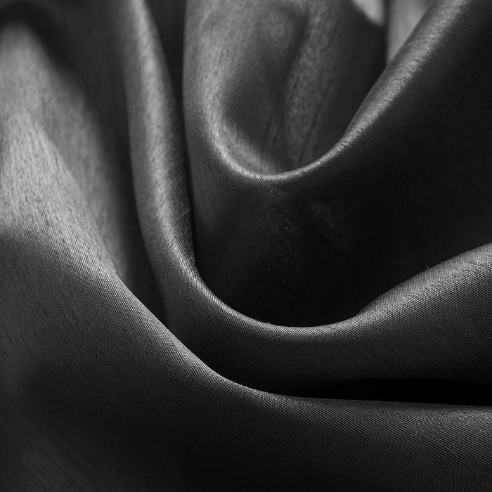 RT Designers Collection Nancy Faux Silk Grommet Curtain Panel 54" x 84" Black