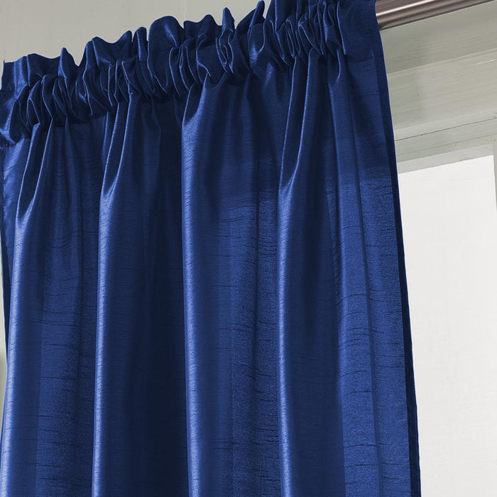RT Designers Collection Nikki Premium Rod Pocket Curtain Panel Navy