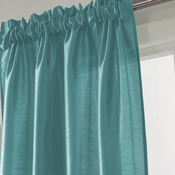 RT Designers Collection Nikki Premium Rod Pocket Curtain Panel 54" x 95" Teal
