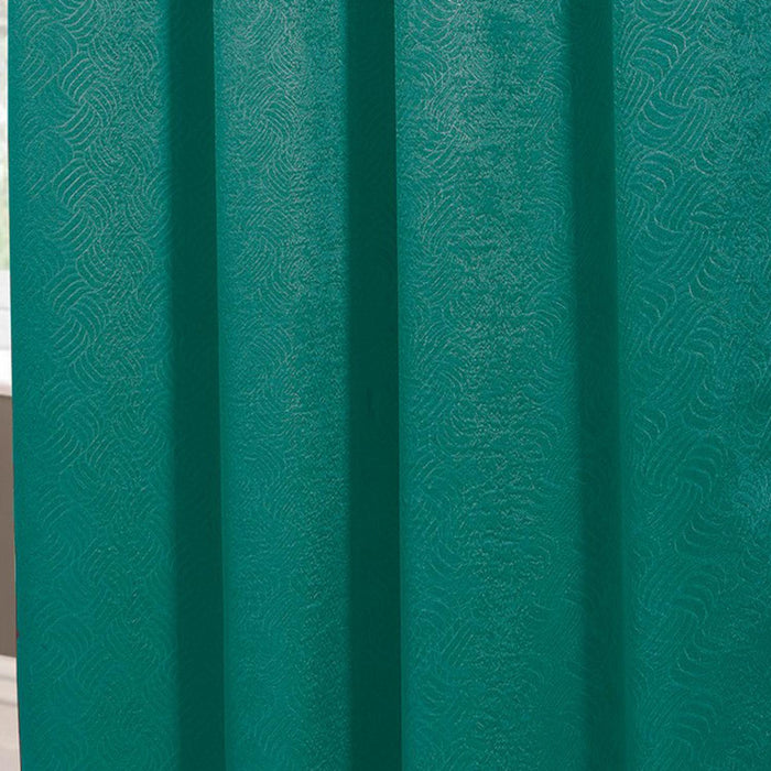 RT Designers Nellie Embossed Blackout Grommet Panel - Teal