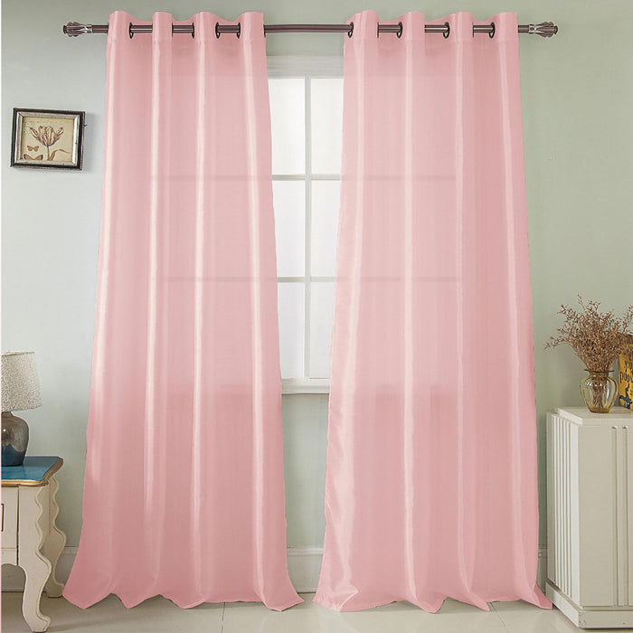 Nancy 2-Piece Grommet Premium Quality Panel 38" x 84" Blush by Rt Designers Collection