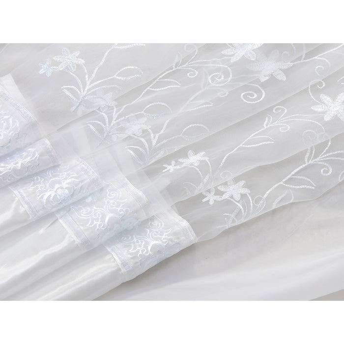 Priscilla Embroidered Panel With Double Valance - RT Designers Collection