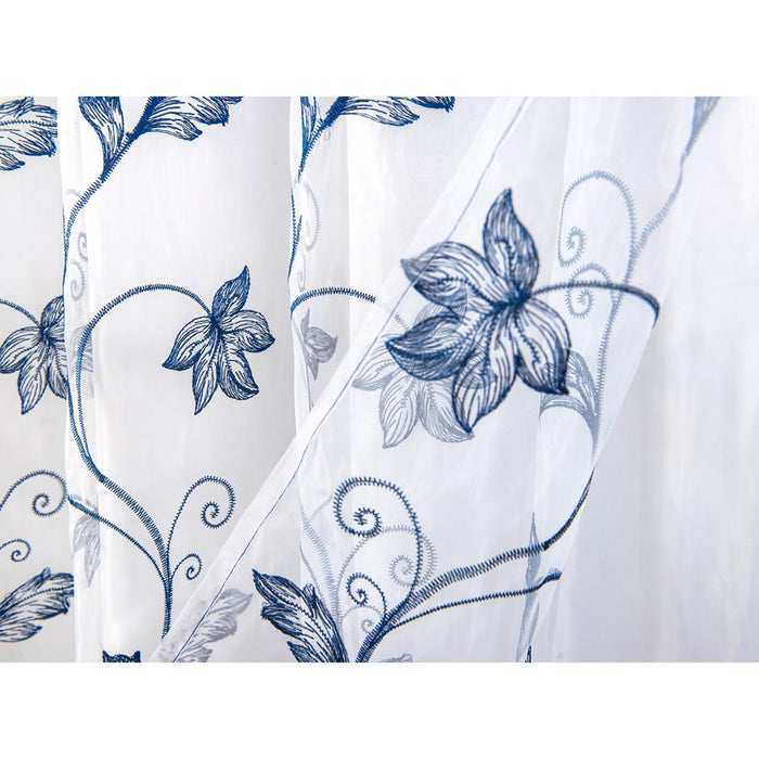 Pia Embroidered Panel With Double Valance - RT Designers Collection