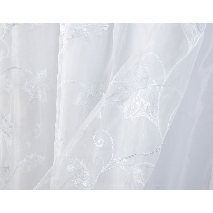 Pia Embroidered Panel With Double Valance - RT Designers Collection