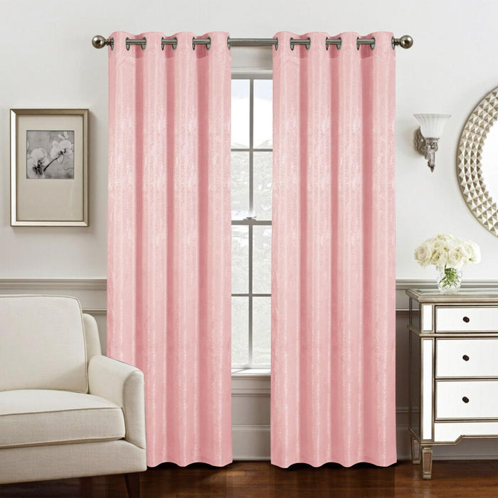 Olivia Gray Roxy Two Tone Jacquard Grommet Single Panel - 54x84", Blush