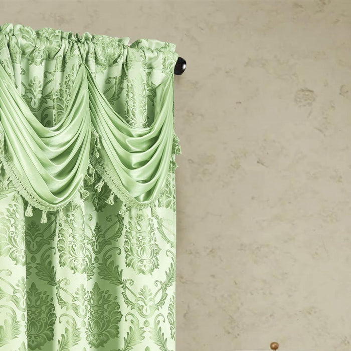 RT Designers Collection Stockton Premium Two Pack Double Curtain Panel 54" x 84" Green