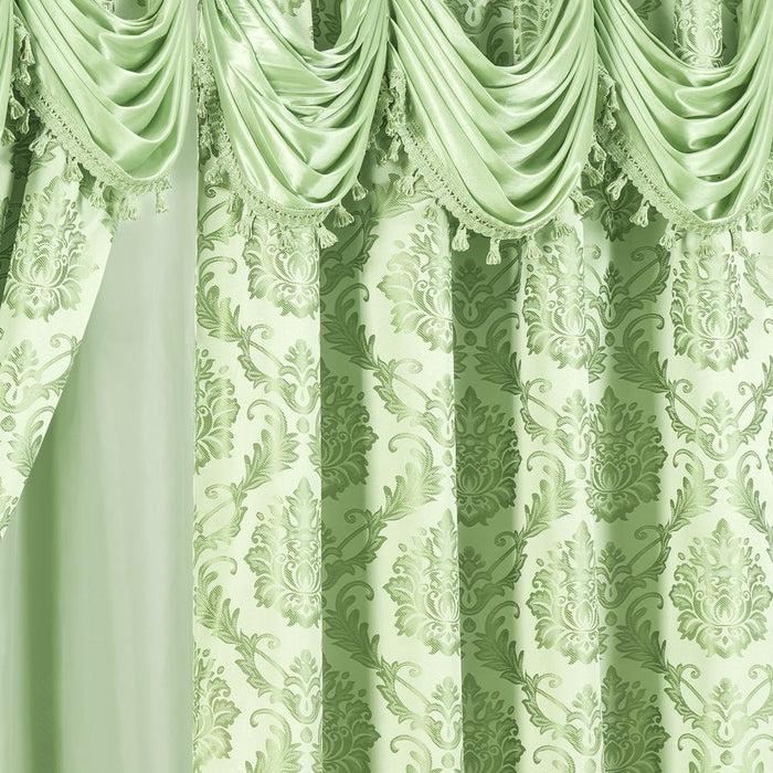 RT Designers Collection Stockton Premium Two Pack Double Curtain Panel 54" x 84" Green