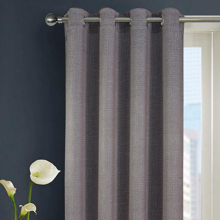 RT Designers Sofia Printed Blackout Grommet Panel - Charcoal