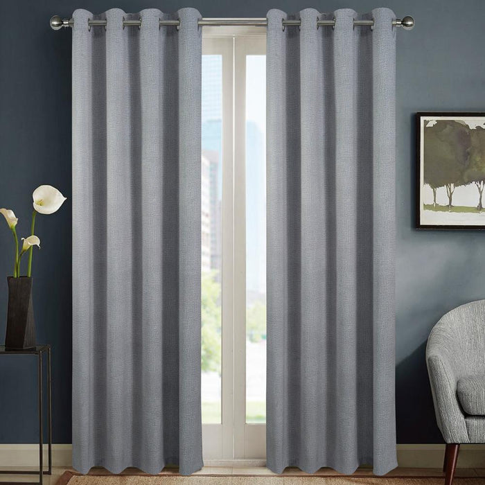RT Designers Sofia Printed Blackout Grommet Panel - Silver