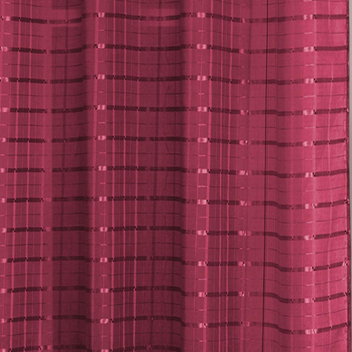 RT Designers Collection Wanda Box Voile Light Filtering One Grommet Curtain Panel 54" x 90" Burgundy